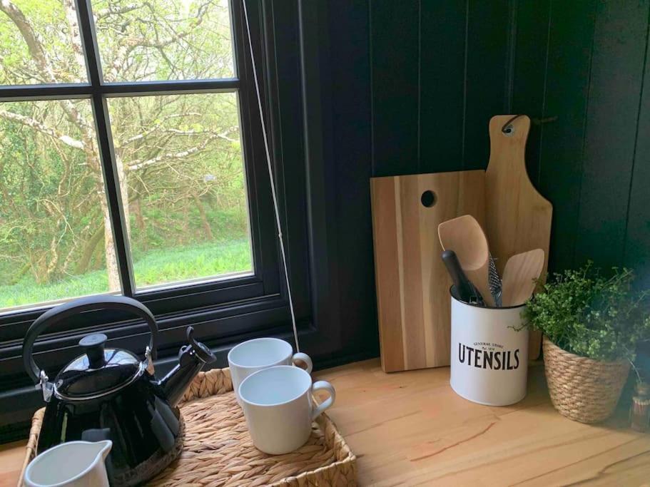 Cornwall Woodland Shepherd'S Hut - Dennis Hut ボドミン エクステリア 写真